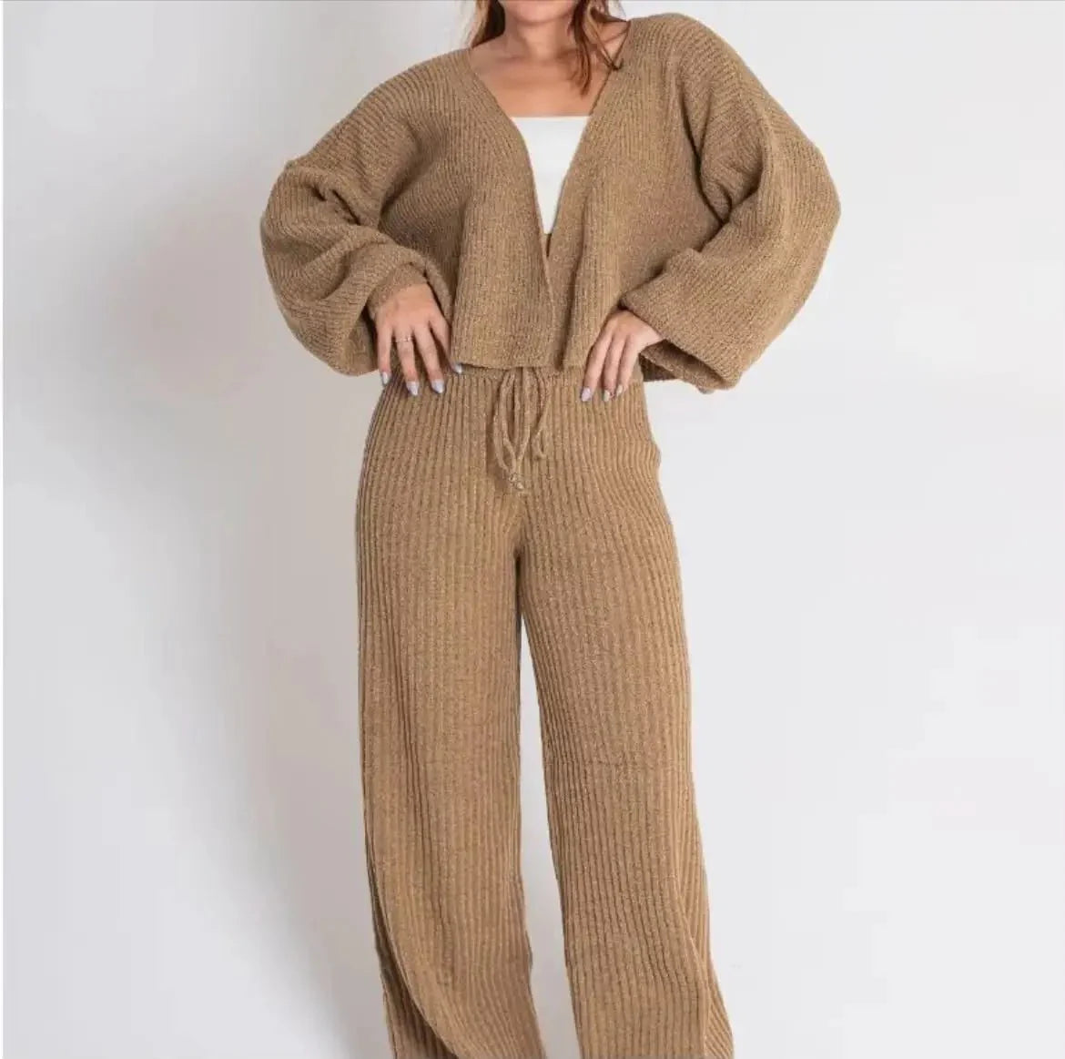 (KIT COM 2) Conjuntinho Julie Trico Premium (Blusa + Calça) | OFERTA DE OUTONO/INVERNO