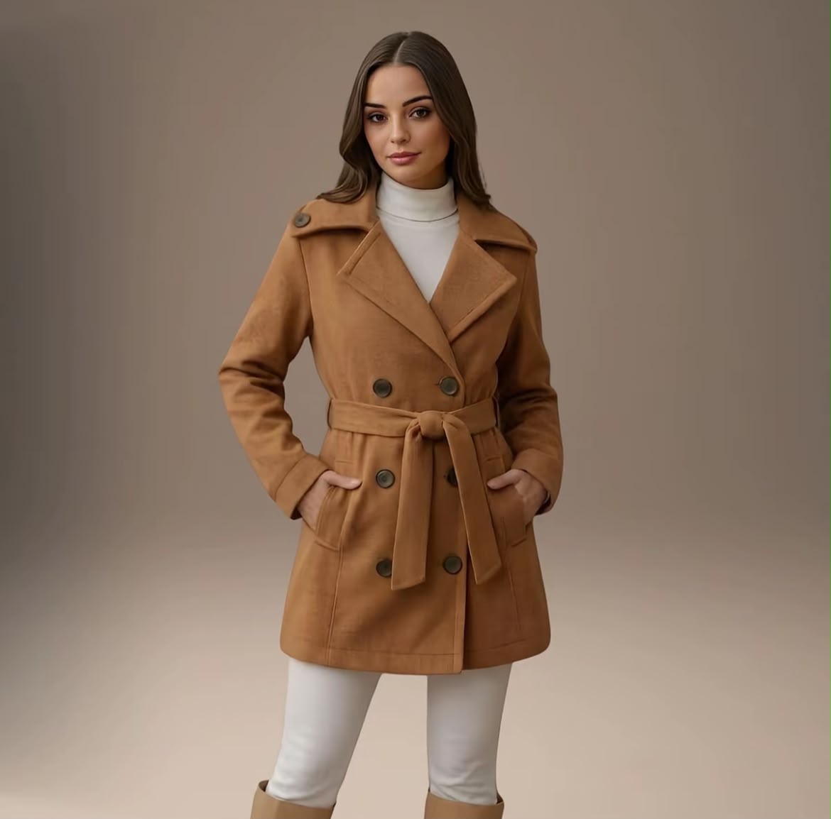 Casaco Sobretudo Blazer Feminino — Lã Batida