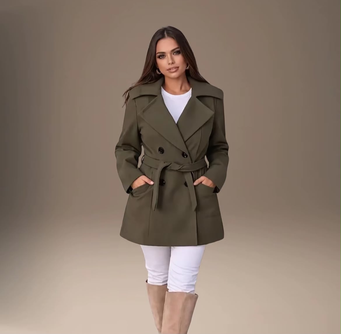 Casaco Sobretudo Blazer Feminino — Lã Batida