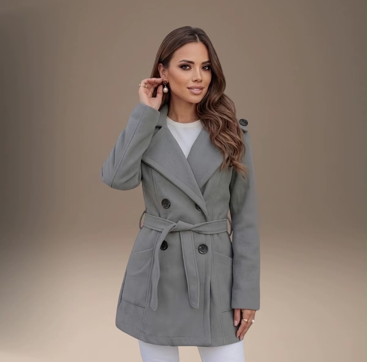 Casaco Sobretudo Blazer Feminino — Lã Batida